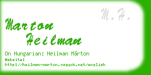 marton heilman business card